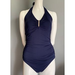 Calvin Klein : halter one piece swimsuit